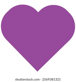 Purple heart shape for love