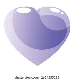 Purple heart shape with a modern and minimalist design