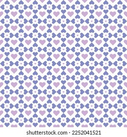 Purple heart surrounded with purple hearts on white background.