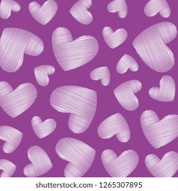 purple hearts love pattern