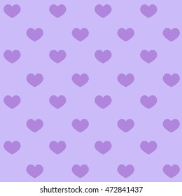 purple hearts on a purple background valentine love pattern seamless vector.