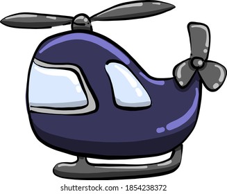 Purple helicopter, illustration, vector on white background
