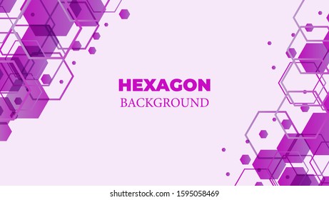 Purple Hexagon Abstract Background Vector Design