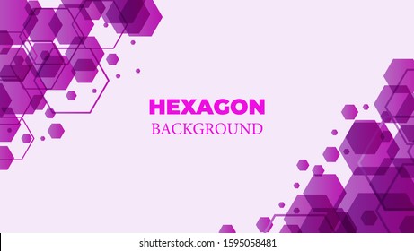 Purple Hexagon Abstract Background Vector Design
