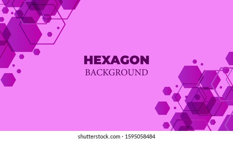 Purple Hexagon Abstract Background Vector Design