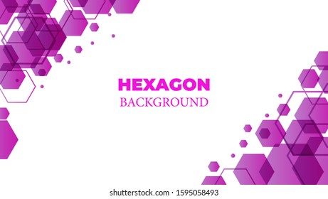 Purple Hexagon Abstract Background Vector Design
