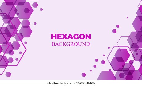 Purple Hexagon Abstract Background Vector Design