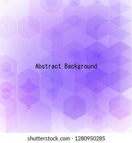 purple hexagon background. layout for advertising