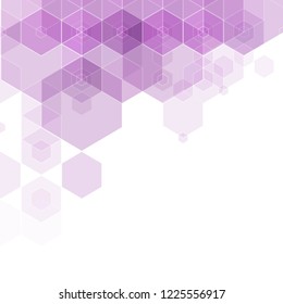 purple hexagon background. polygonal style