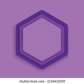 purple hexagon background template vector illustration	
