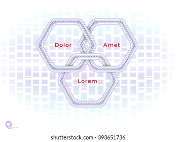 Purple Hexagonal text Boxes Rings for Your Main Page Banner