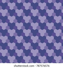 purple hexagons arranged in a geometric repeated pattern