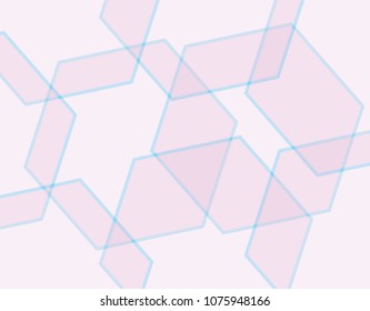 purple hexagons and blue lines