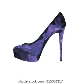 Purple High Heels. Illustration high heel shoe for female