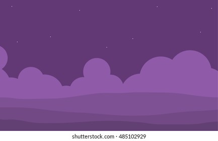 Purple hill for game illustration 