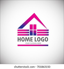 Purple Home Logo vector