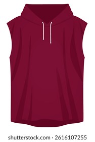 Purple  hoodie top tank. vector illustration