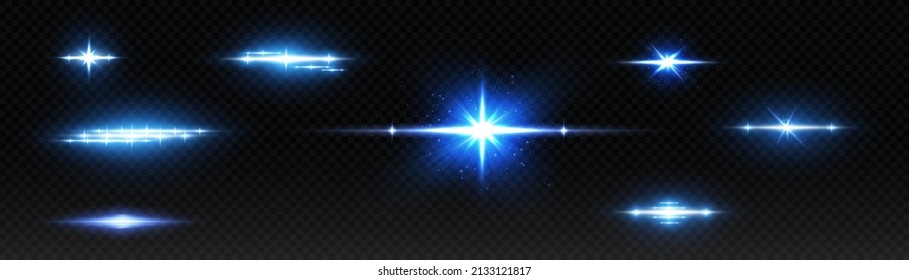 Purple horizontal highlights. Laser beams, horizontal beams of light. Beautiful light flashes. Glowing stripes on a dark background. Glowing abstract sparkling background.	
