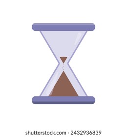 Purple hourglasses. Infographic from an hourglass. 