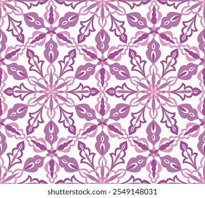 Purple Hues Mandalic wallpaper Pattern with soft Grey Background