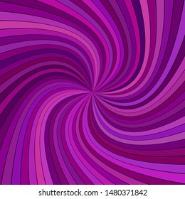 Purple hypnotic abstract spiral background - vector illustration from curved striped rays