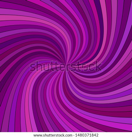 Purple hypnotic abstract spiral background - vector illustration from curved striped rays