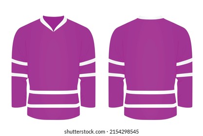 Purple ice hockey shirt. vector illustration