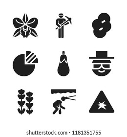purple icon. 9 purple vector icons set. lavender, prune and orchid icons for web and design about purple theme