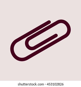 Purple Icon of Attachment. Eps-10.