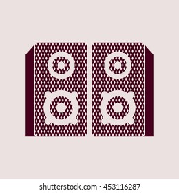 Purple Icon of Audio Speaker. Eps-10.
