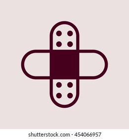 Purple Icon of Bandage. Eps-10.