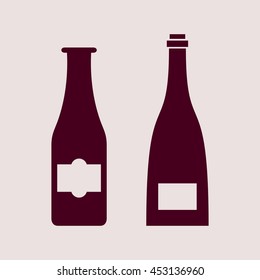 Purple Icon of Beer. Eps-10.