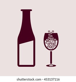Purple Icon of Beer. Eps-10.