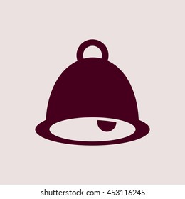 Purple Icon of Bell. Eps-10.
