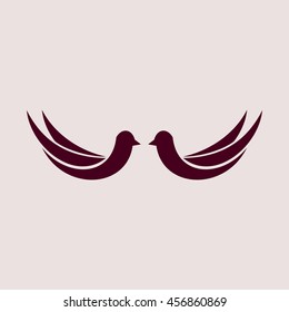 Purple Icon of Bird. Eps-10.