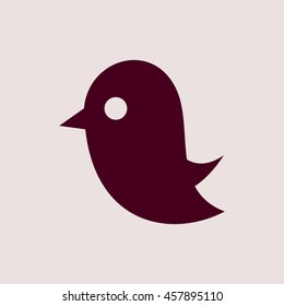 Purple Icon of Bird. Eps-10.