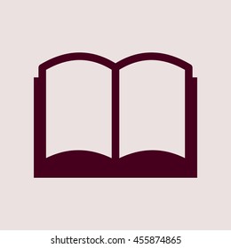 Purple Icon of Book. Eps-10.