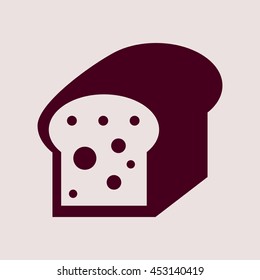 Purple Icon of Bread. Eps-10.