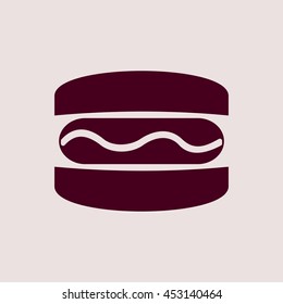 Purple Icon of Burger. Eps-10.