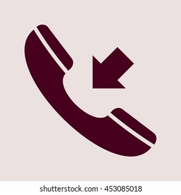 Purple Icon of Call. Eps-10.