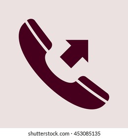 Purple Icon of Call. Eps-10.