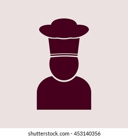 Purple Icon of Chef. Eps-10.