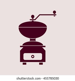 Purple Icon of Coffee Machine. Eps-10.