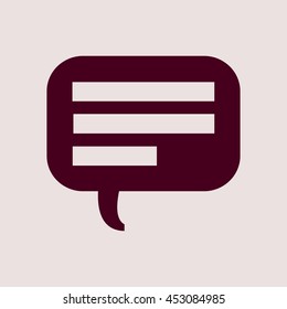 Purple Icon of Comments. Eps-10.