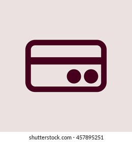 Purple Icon of Credit or Debit card. Eps-10.