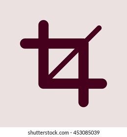 Purple Icon of Crop Tool. Eps-10.