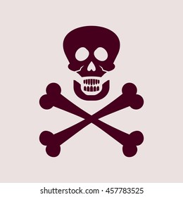 Purple Icon of Danger. Eps-10.