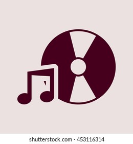 Purple Icon of DJ. Eps-10.