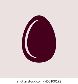 Purple Icon of Egg. Eps-10.