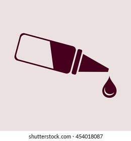 Purple Icon of Eye Drop. Eps-10.